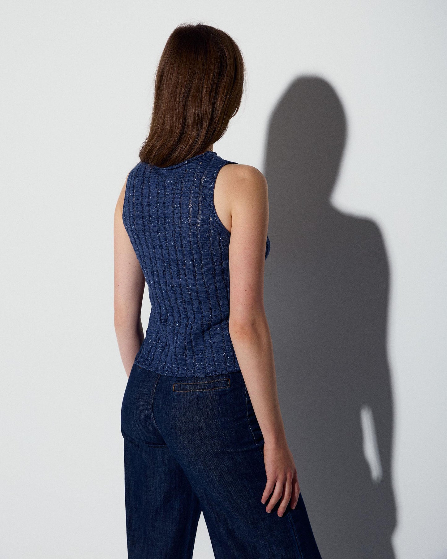 Top Canale Sin Mangas Azul