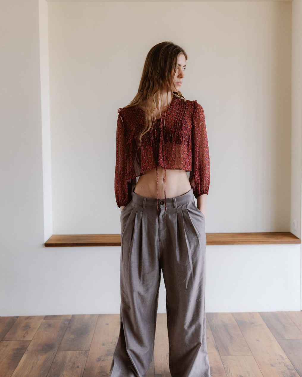 Blusa Estampado Geometrico Lazadas Multicolor