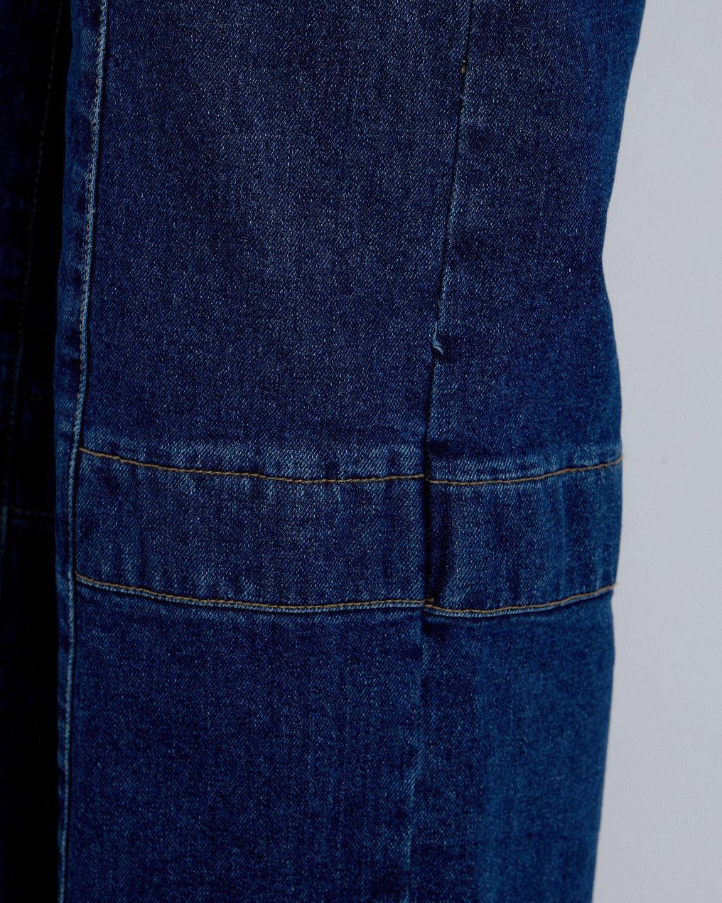 Dark Blue Elastic Waist Jeans