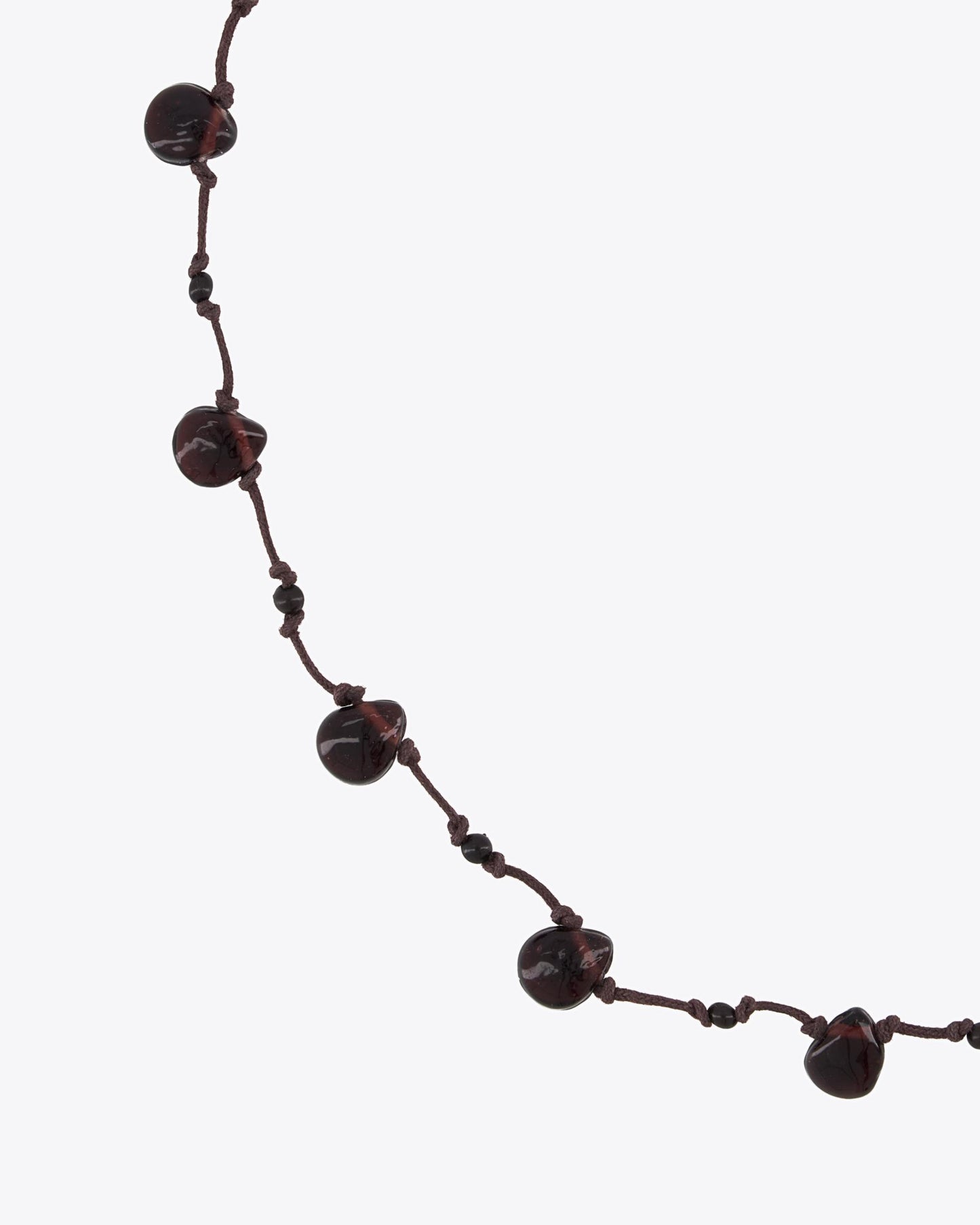 Brown Rope Tears Necklace