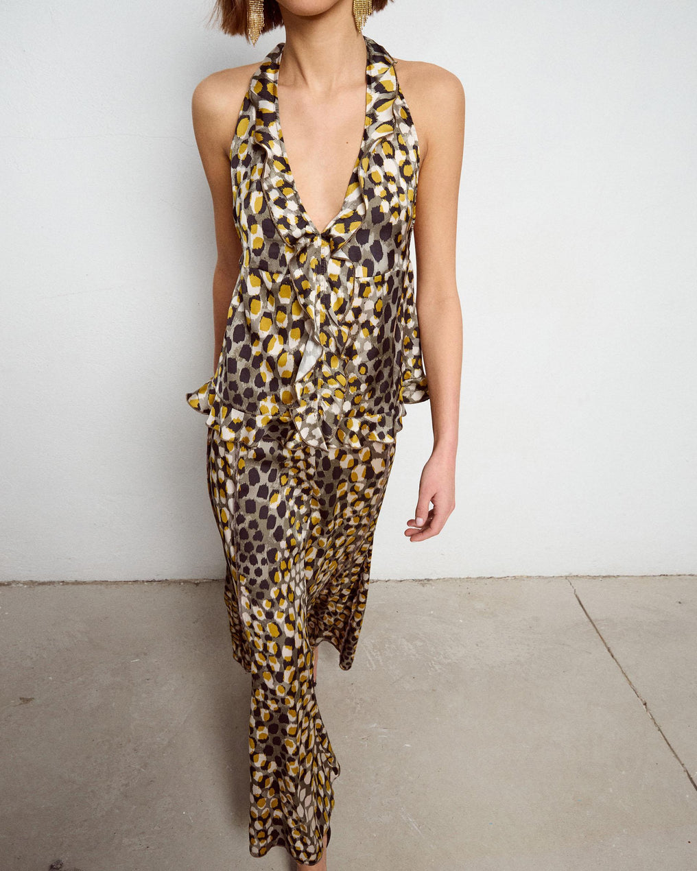 Top Halter de Bolinhas Multicolor