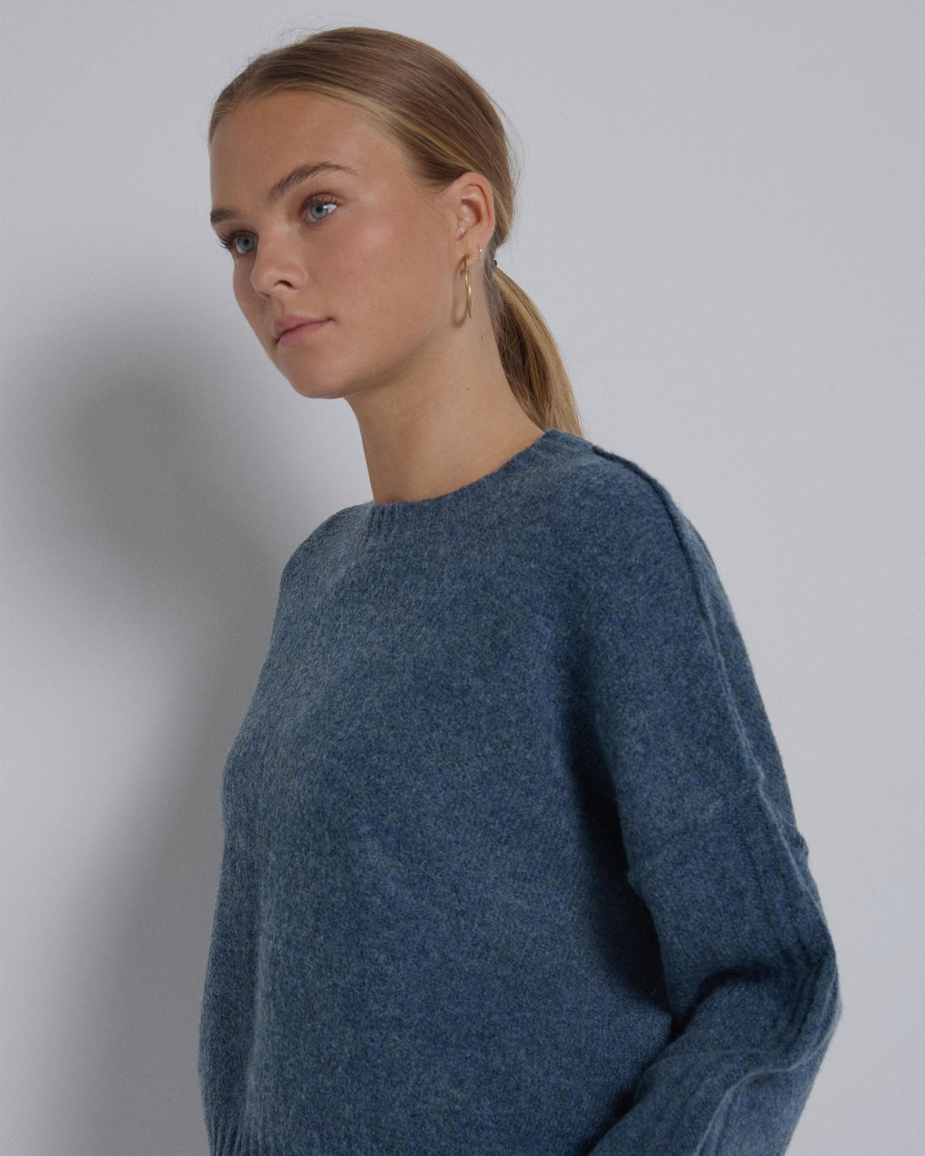 Jersey Costuras Mangas Azul