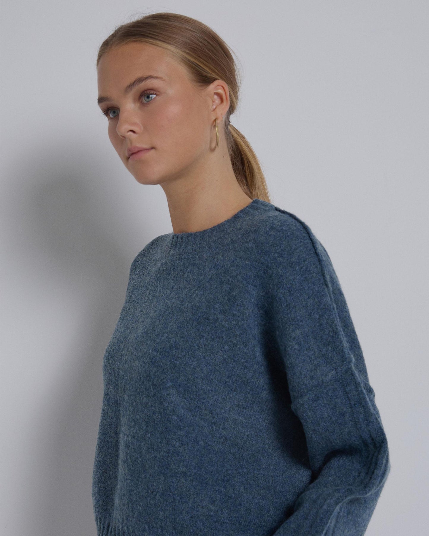 Jersey Costuras Mangas Azul