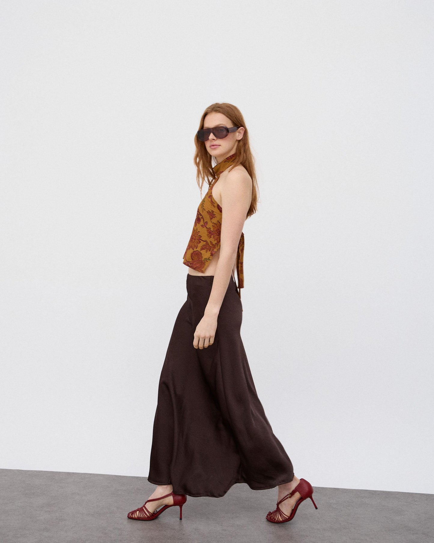 Top Estampado Floral Espalda Multicolor