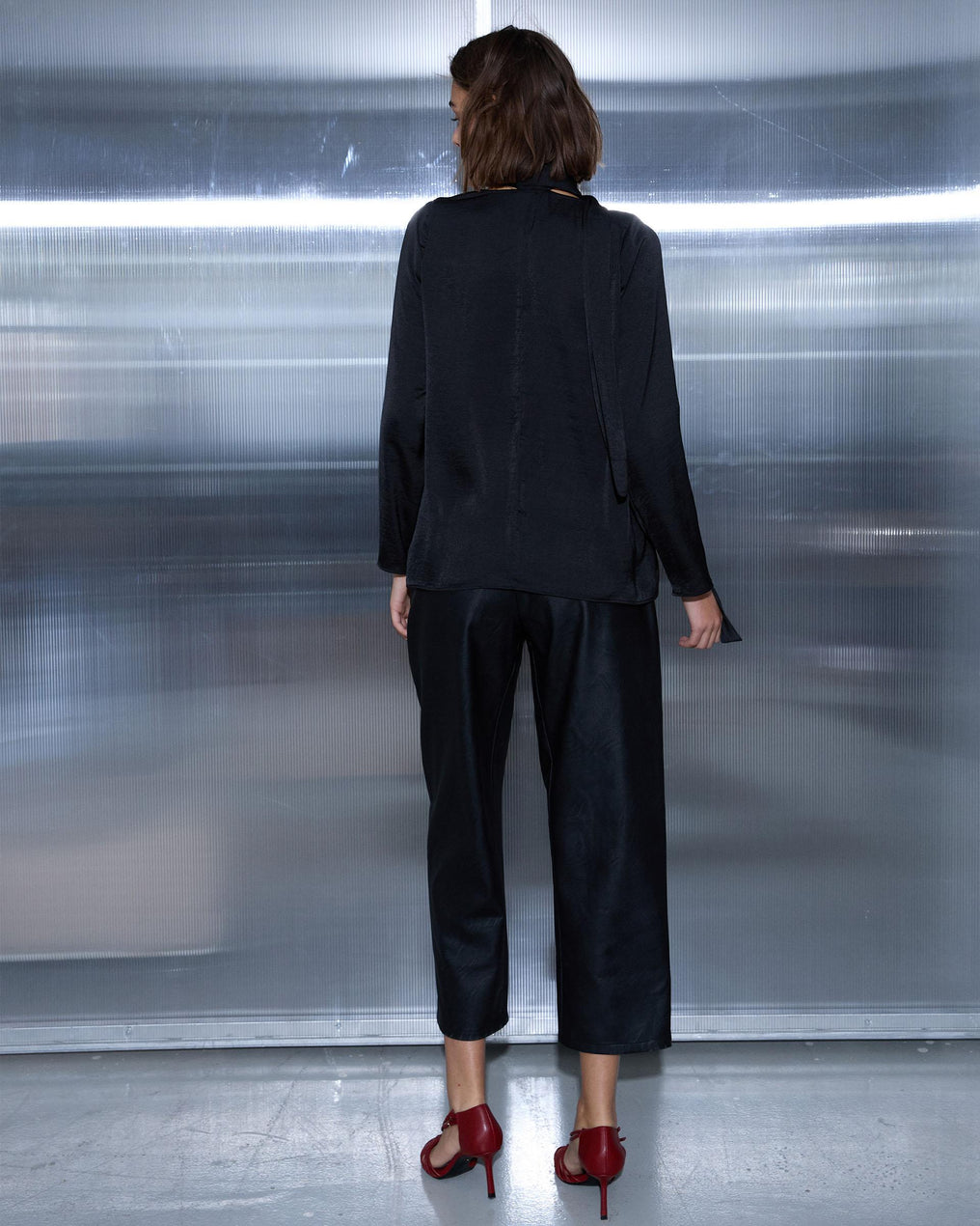 Black Leather Effect Pants