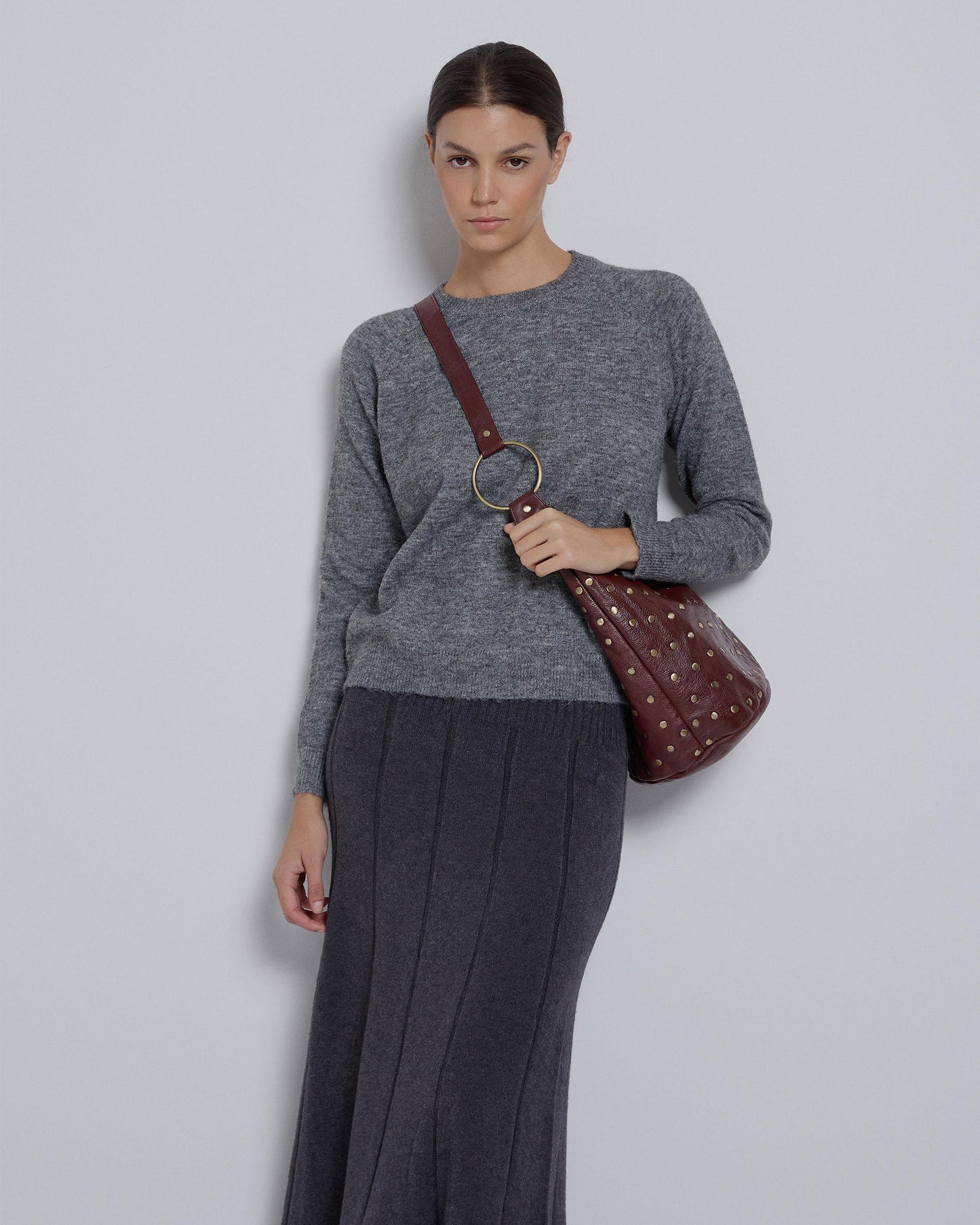 Falda Punto Tablas Antracita