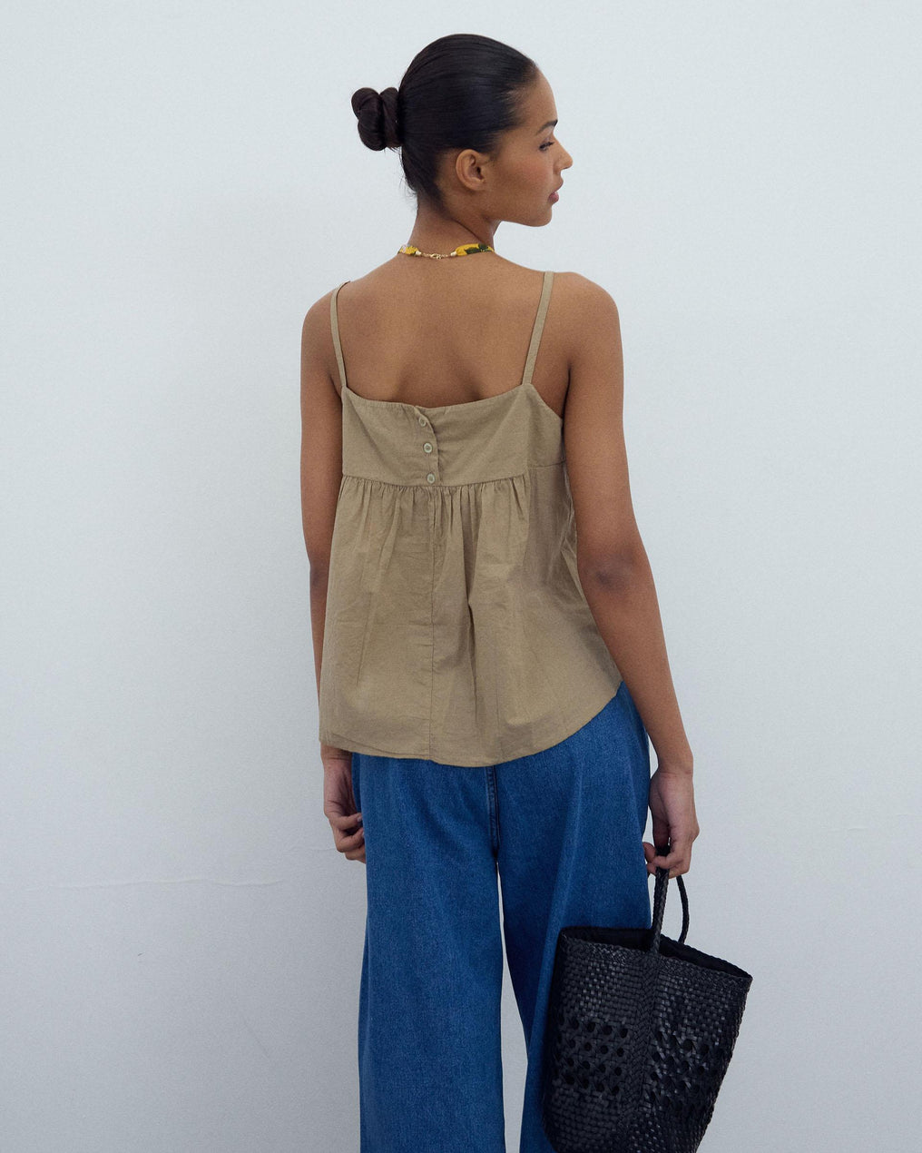 Taupe Cami Top with Front Detail