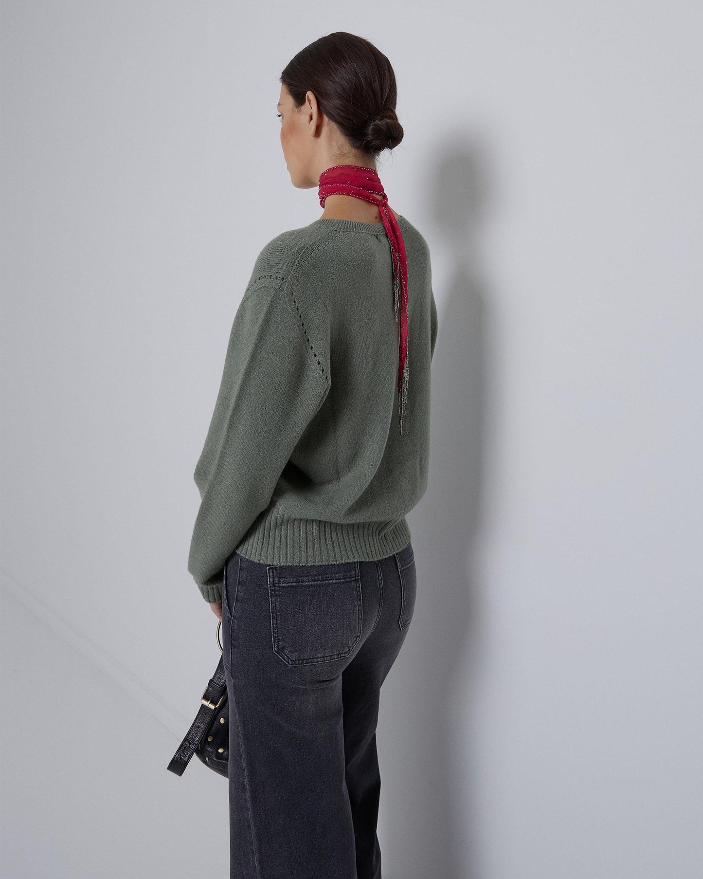 Jersey Cuello Pico Verde Oscuro