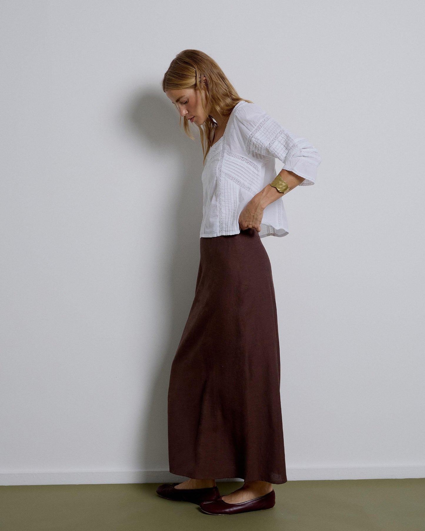 Brown Flowy Skirt