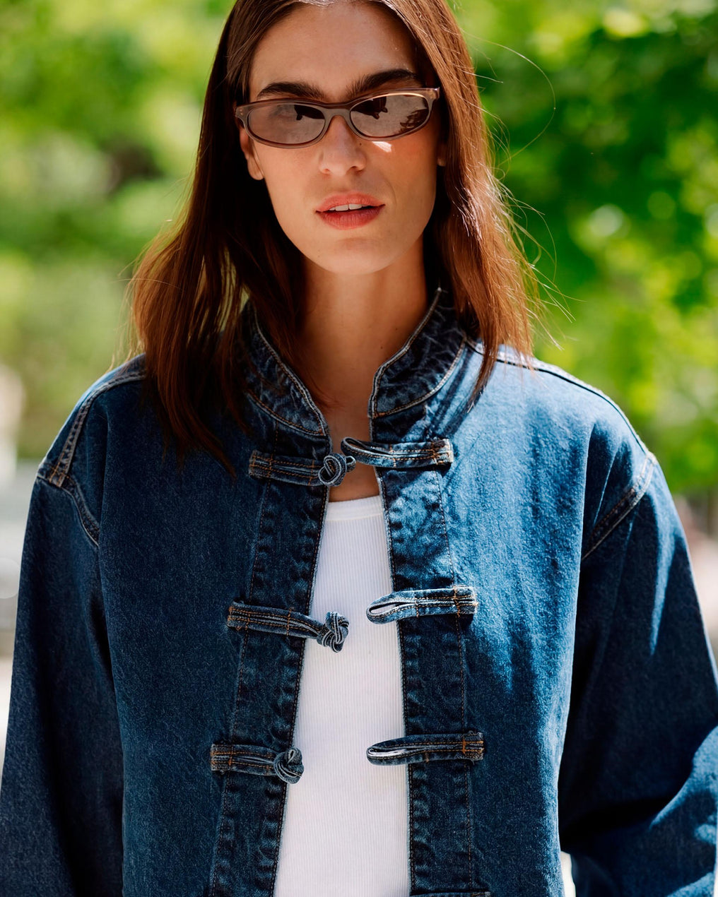 Casaco Denim Tipo Japo Azul