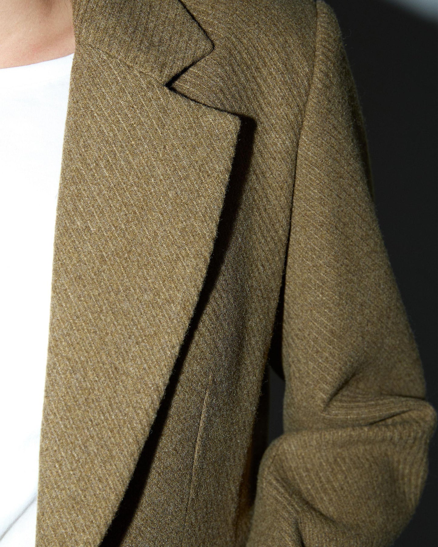 Beige Blazer with Lapel Coat