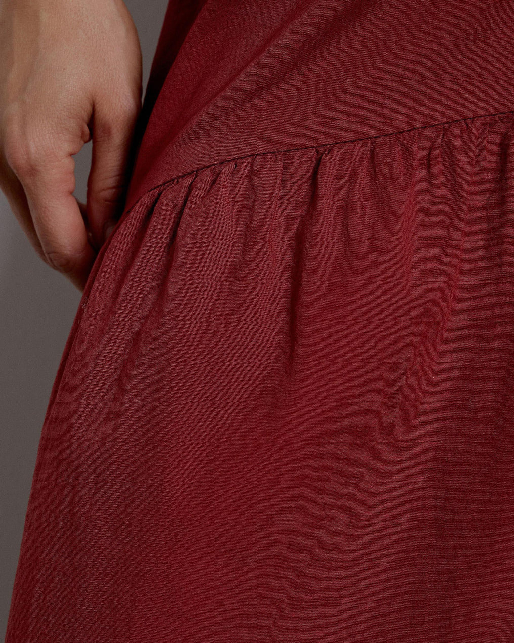 Long Skirt with Tile Yoke