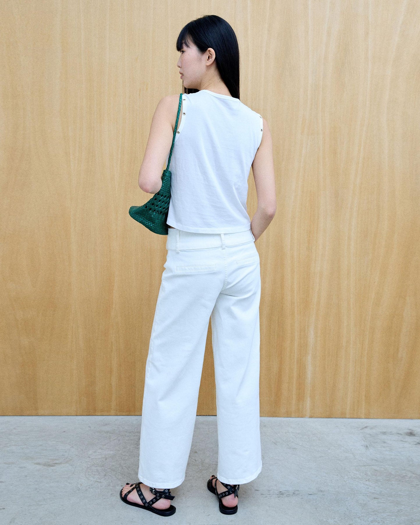 Jeans Triplo Cós Branco