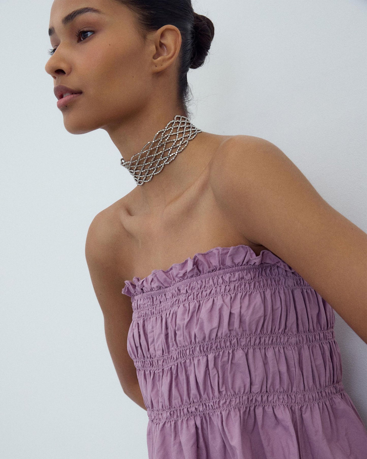 Top Élastiques Bustier Lilas