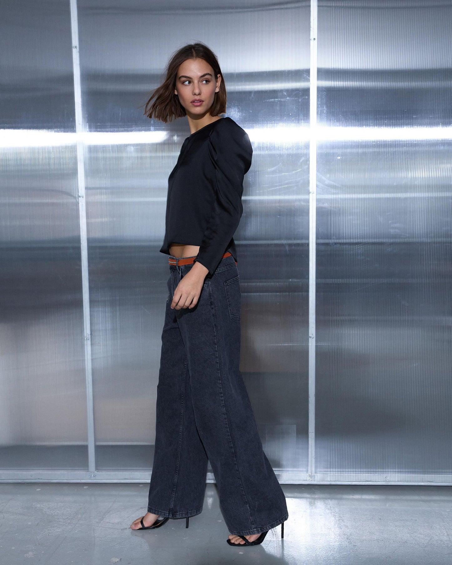 Blusa Manga Bufante Preta