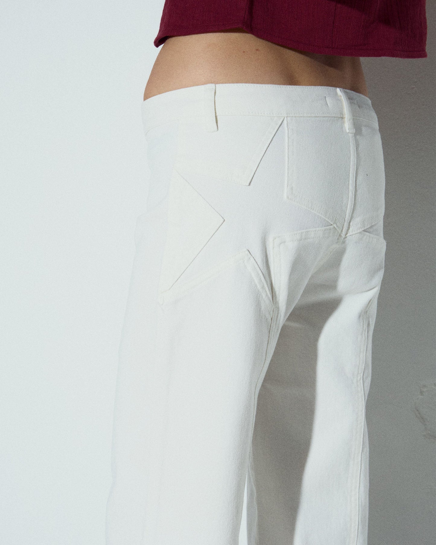 Jeans Estrelas Traseiras Branco
