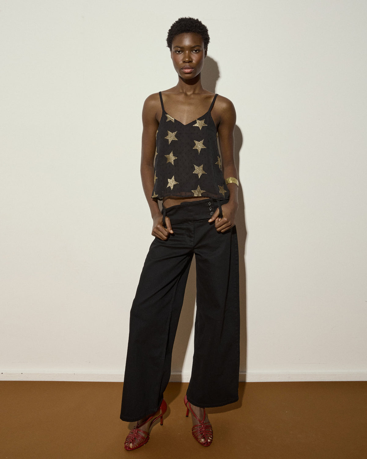 Top Plumeti Estrellas Negro