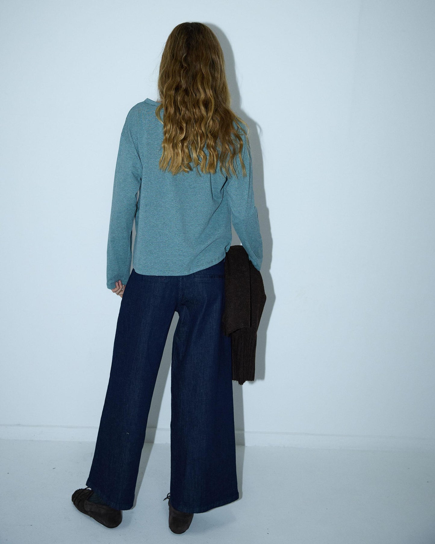 Triple Waistband Blue Jeans