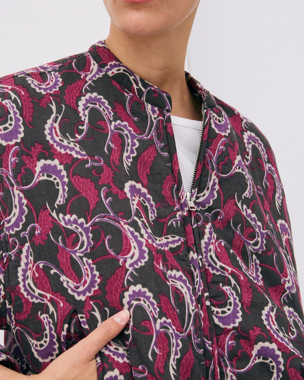 Chaqueta Bomber Estampado Antracita