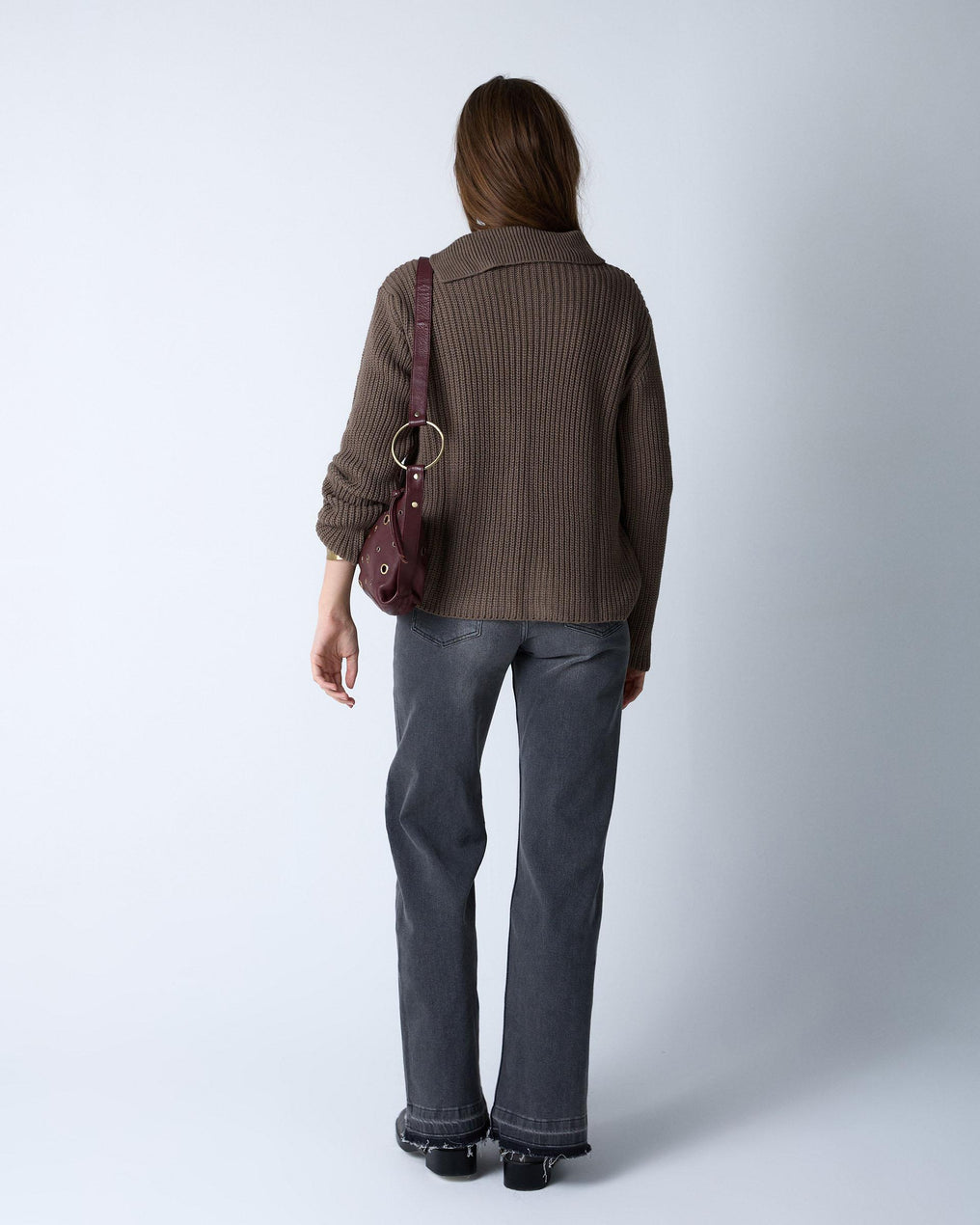 Taupe Wide Neck Jacket