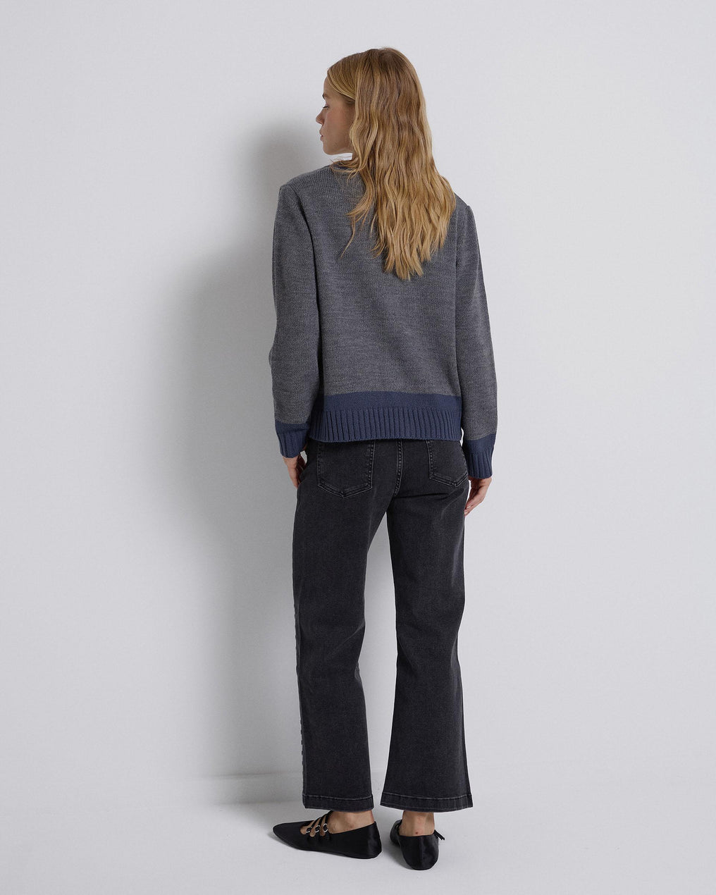 Anthracite Flat Studded Jeans