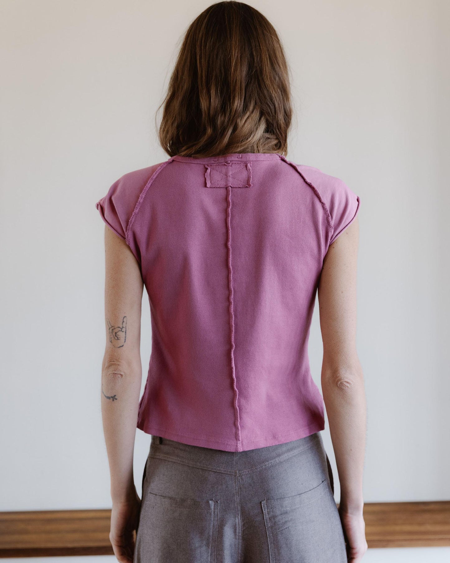 Camiseta Media Manga Ranglán Rosa