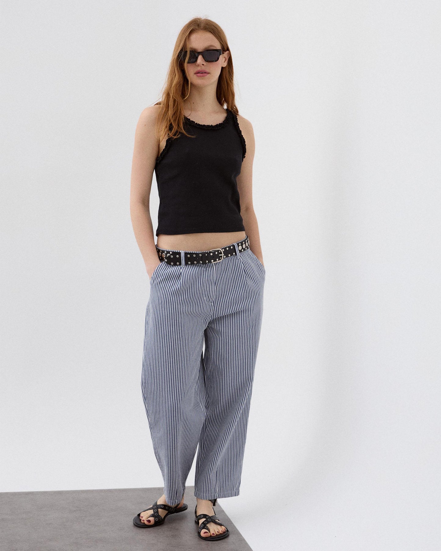 Jeans Balloon Rayas Azul