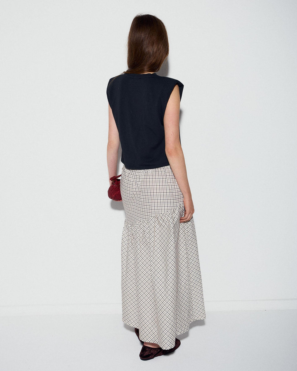 Camiseta Sin Mangas Hombreras Negro