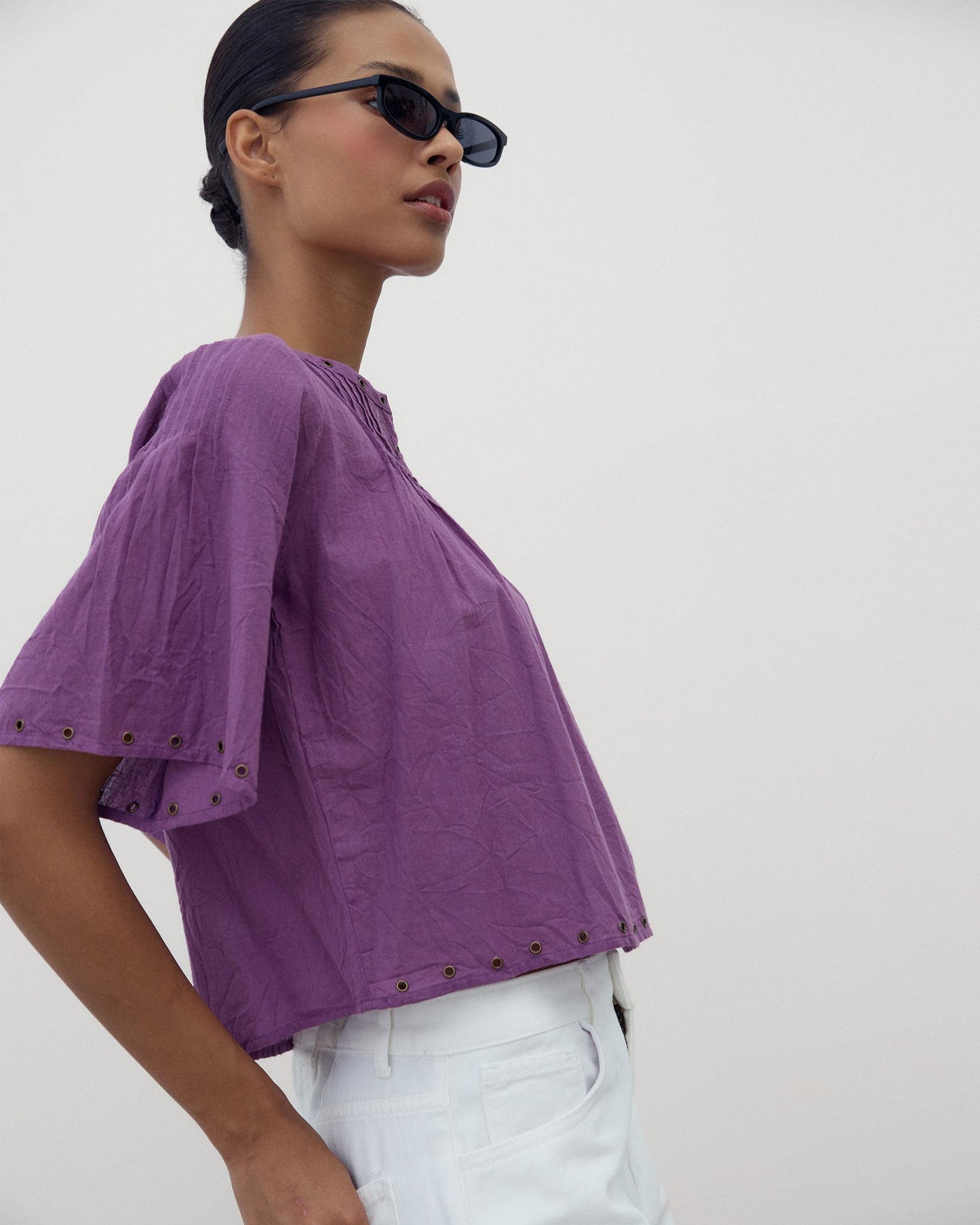 Blusa Arandelas Morado