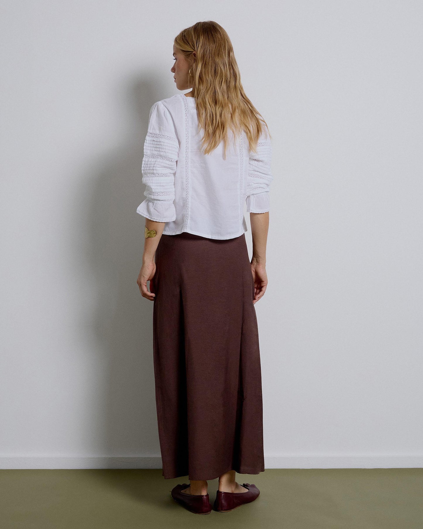 Brown Flowy Skirt