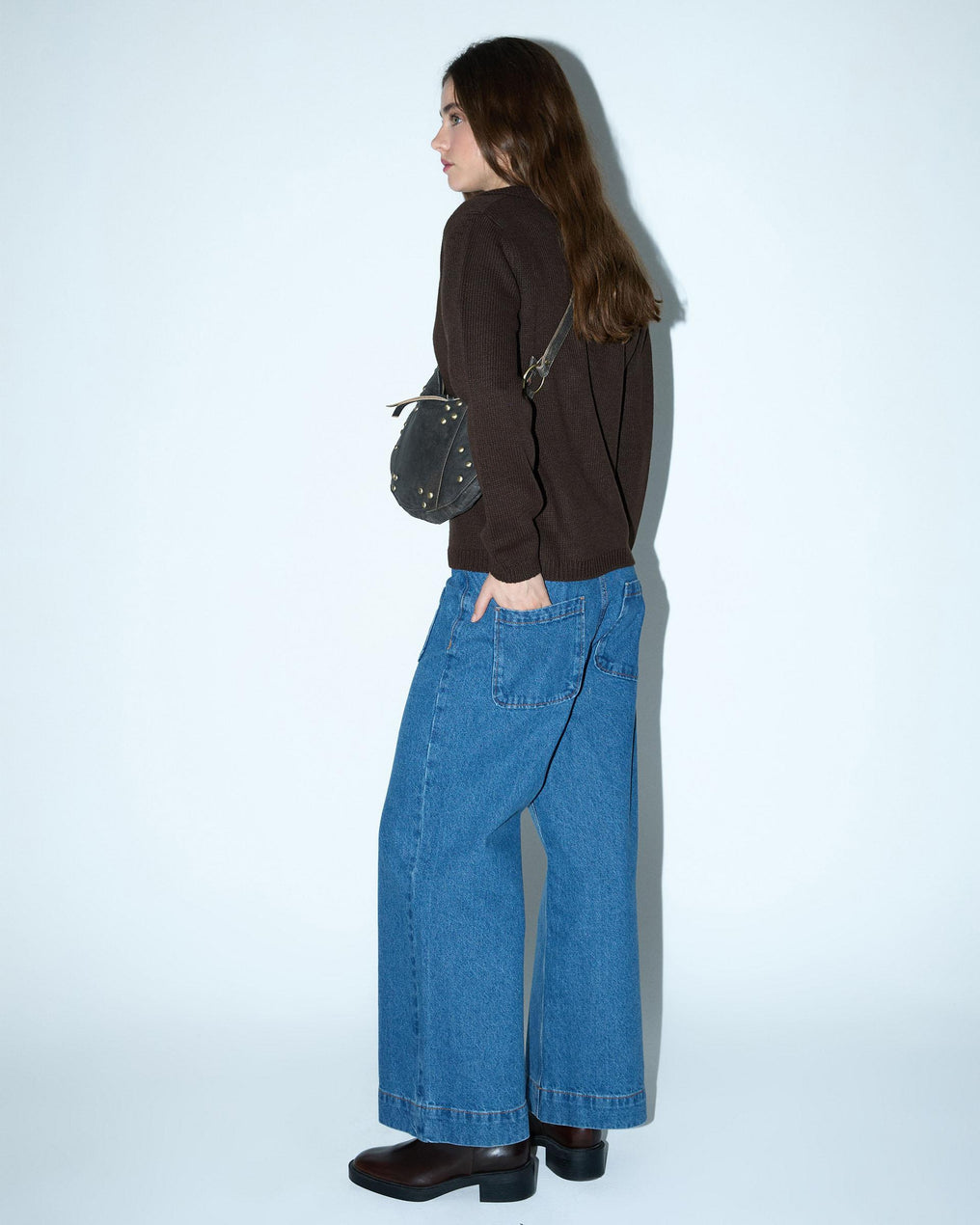 Light Blue Front Zip Jeans