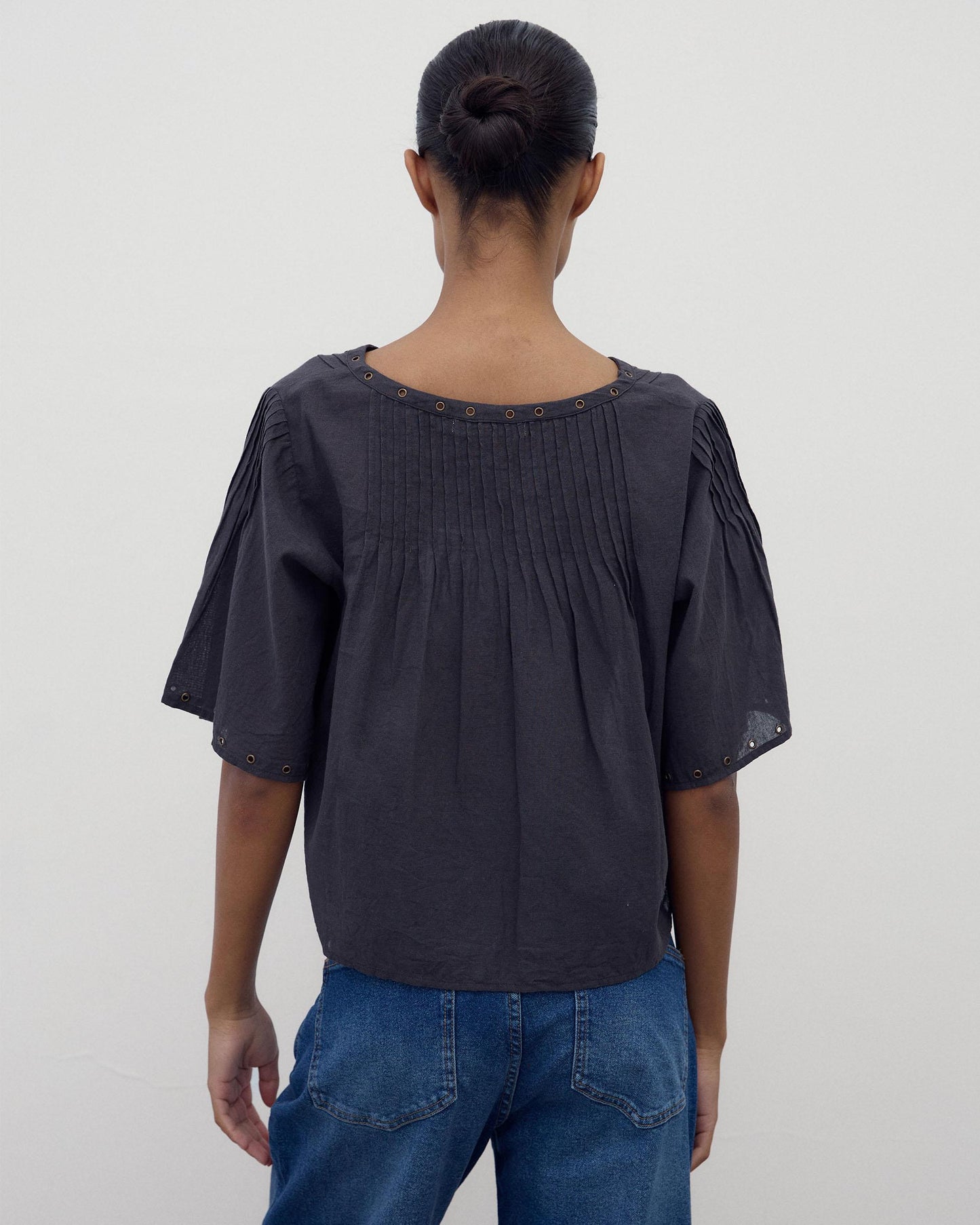 Blusa Arandelas Antracita