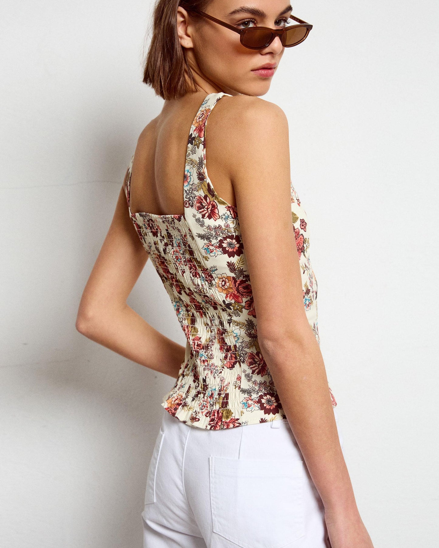 Top Corsetero Estampado Multicolor