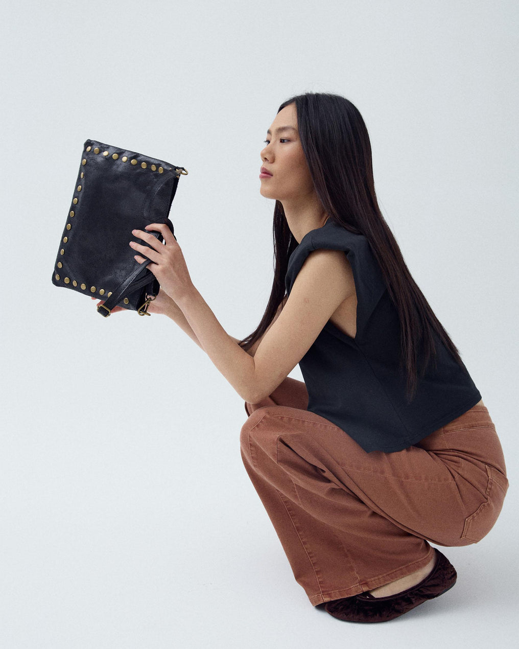 Bolso Mini Tachuelas Negro