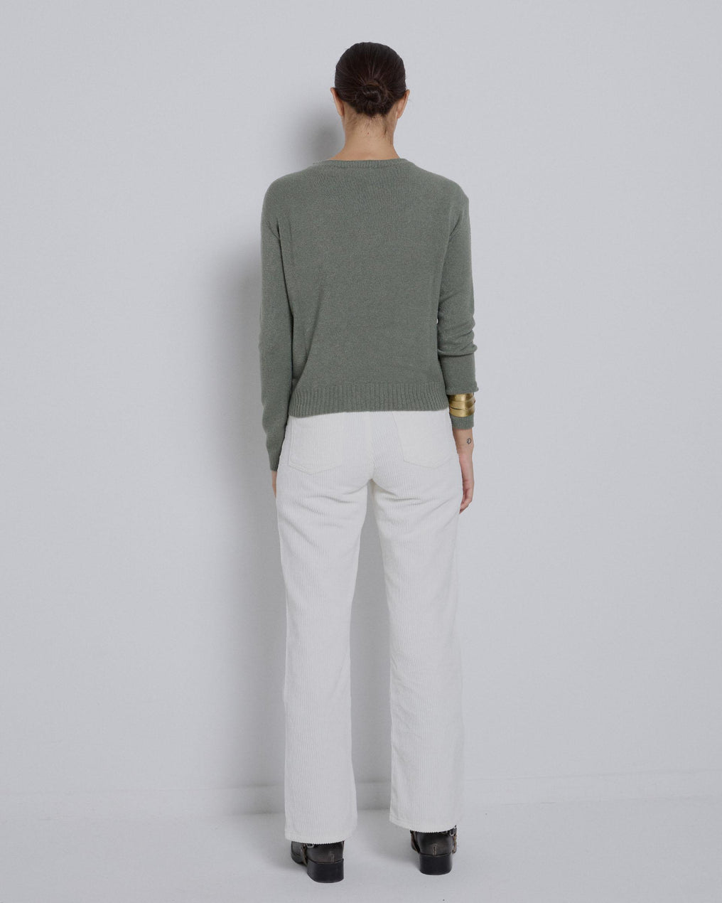 Jersey Cuello Redondo Verde Oscuro