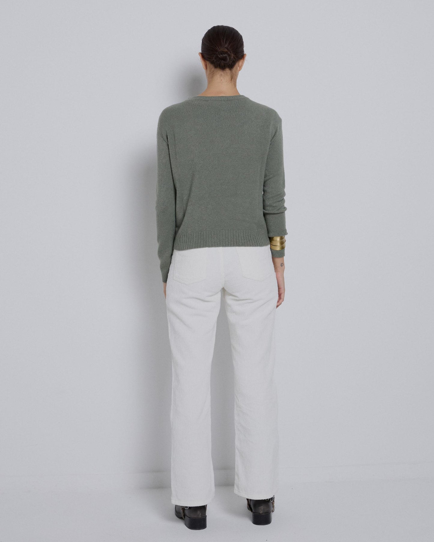 Jersey Cuello Redondo Verde Oscuro