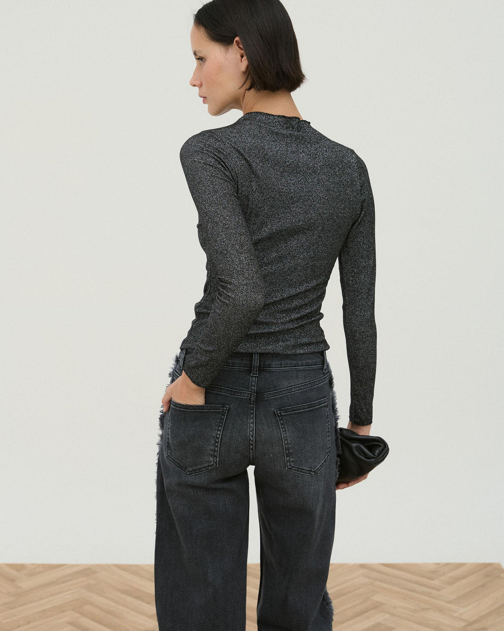 Camiseta Brillo Negro