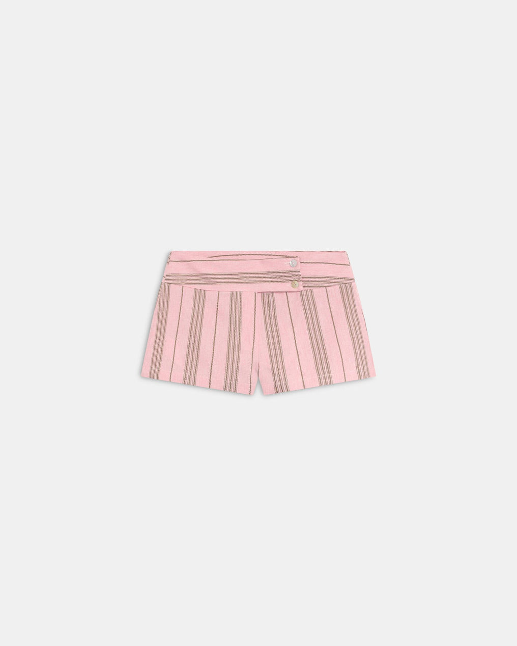 Shorts Triple Cinturilla Rayas Rosa