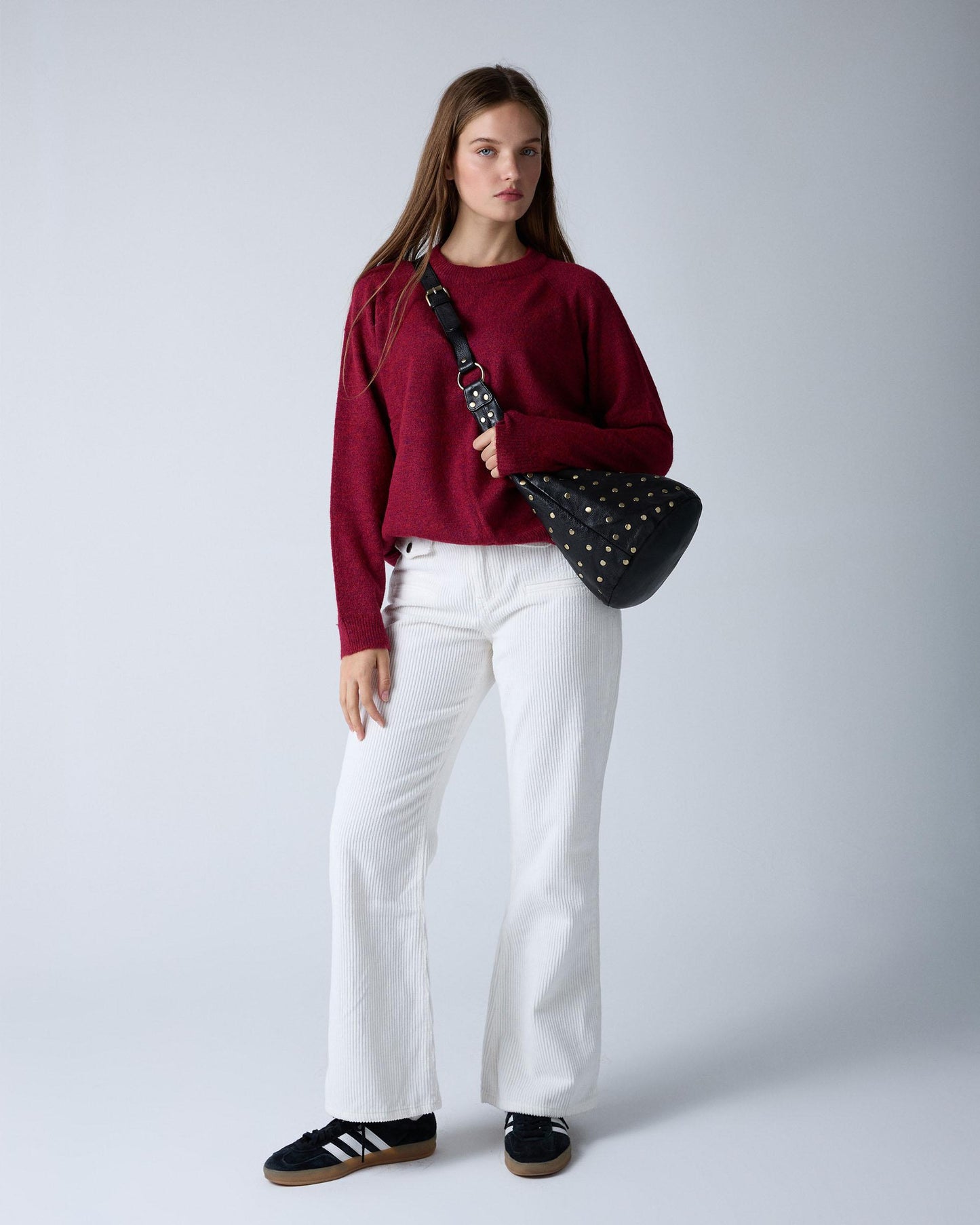White Double Pocket Corduroy Pants