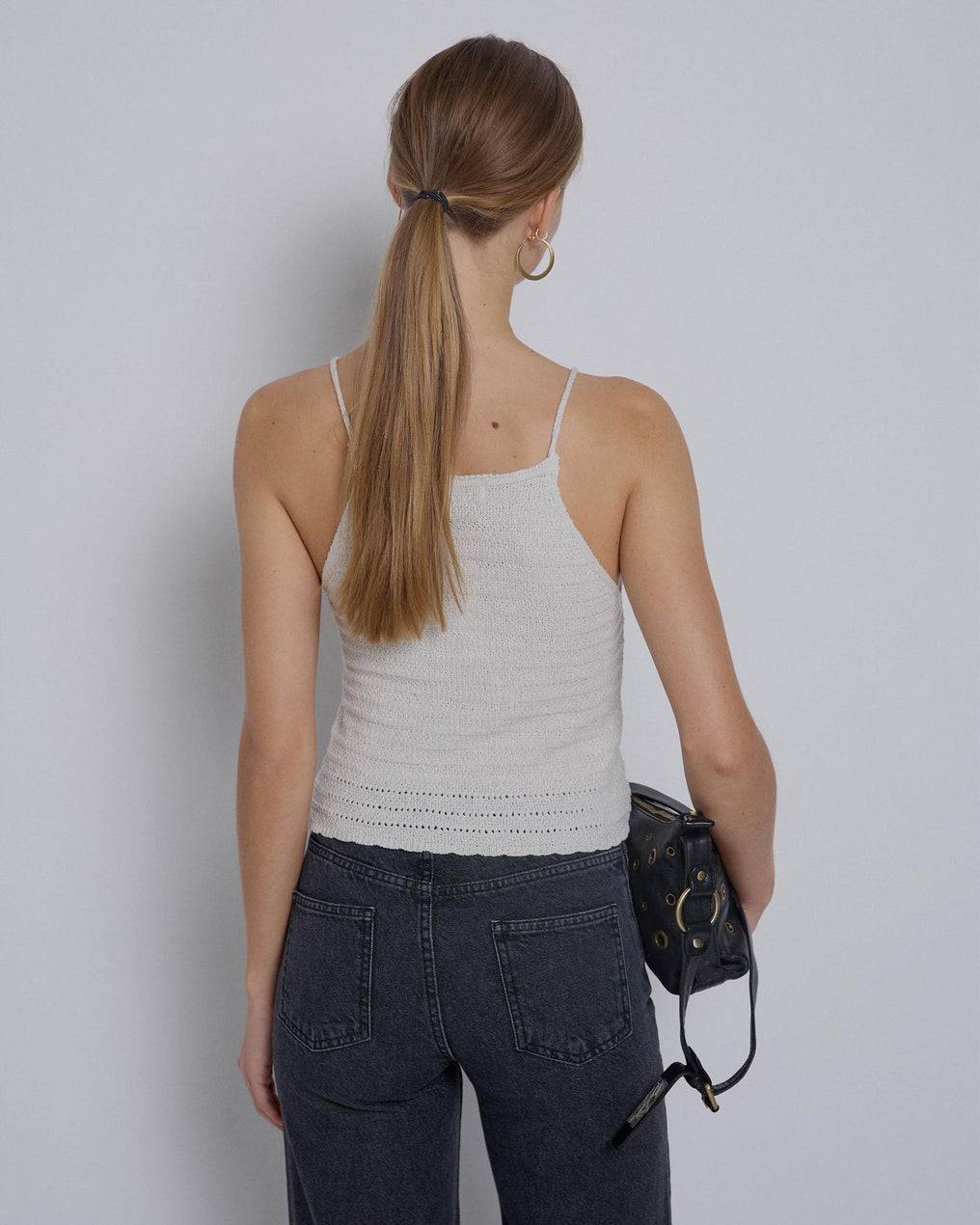 Top Punto Troquelado Tirantes Crudo