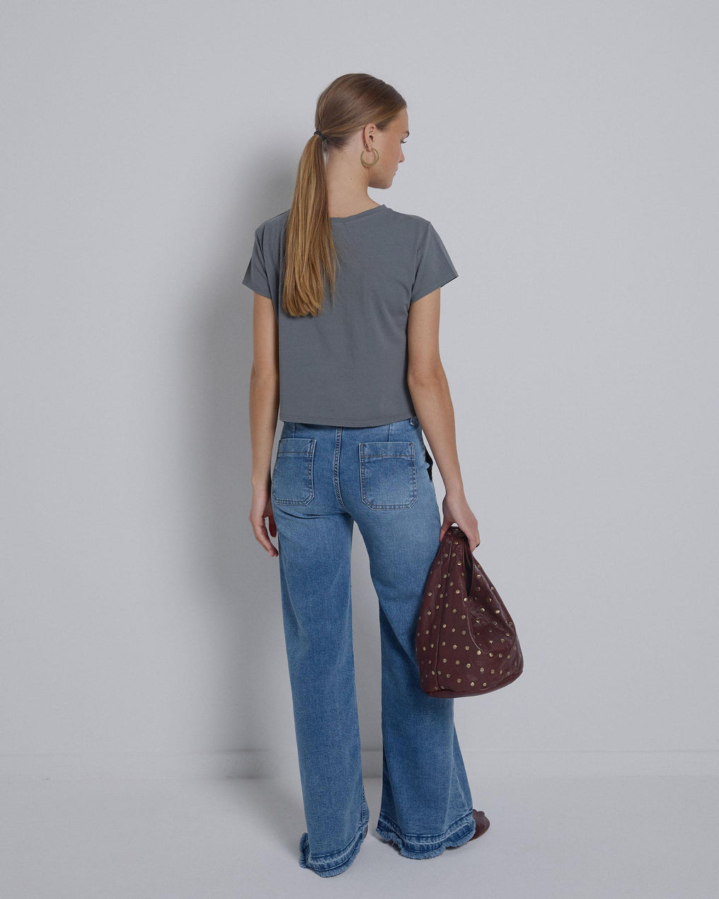 Camiseta Cuello Redondo Antracita