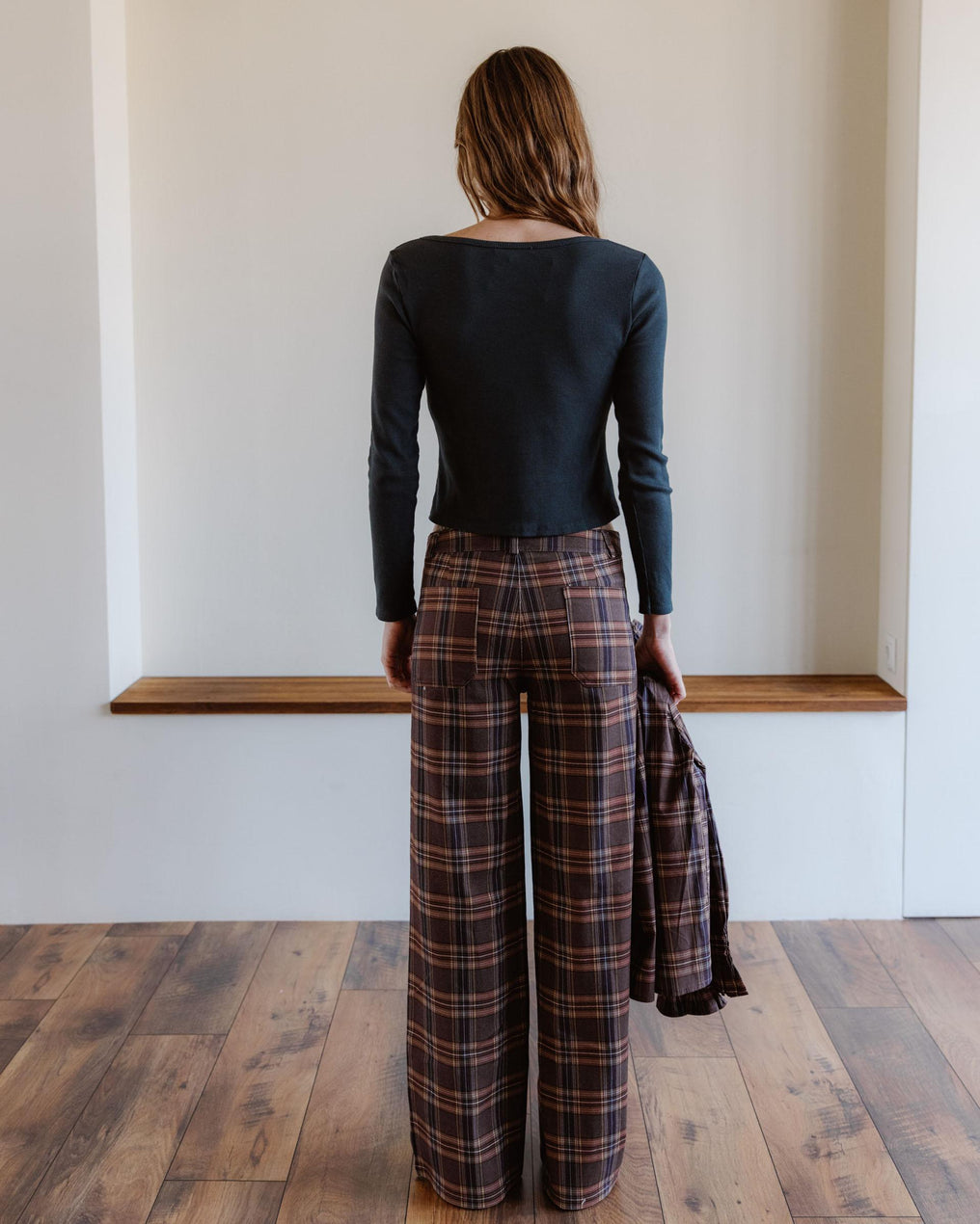 Camiseta Rib Escote Redondo Antracita