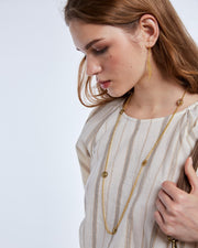 Collar Cadena Flores Oro - 6