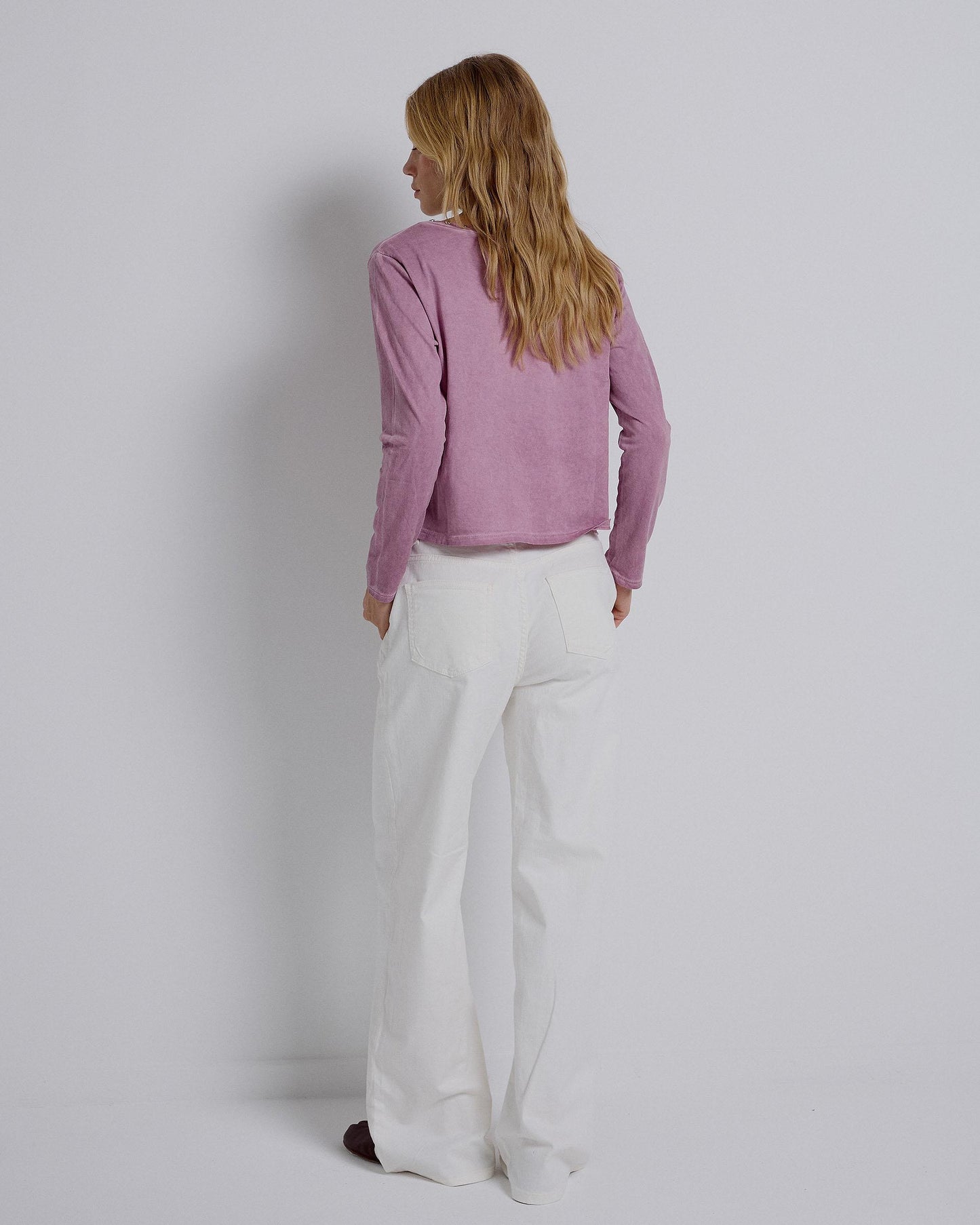 White Double Pocket Seam Jeans