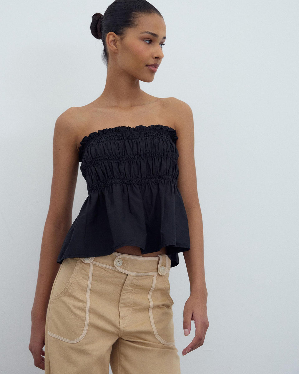 Top Élastiques Bustier Noir
