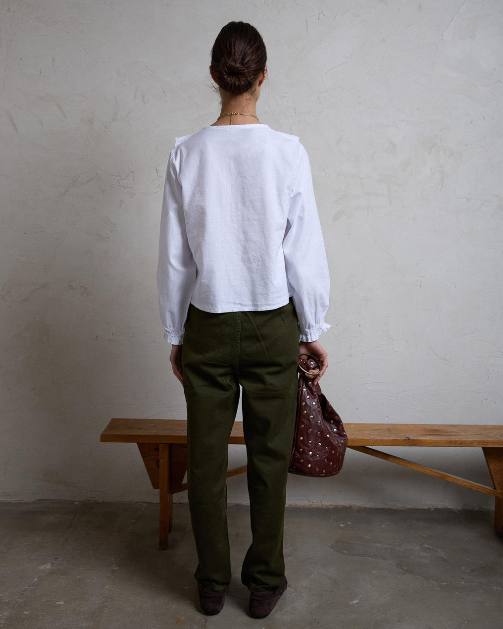 Dark Green Welt Pocket Jeans