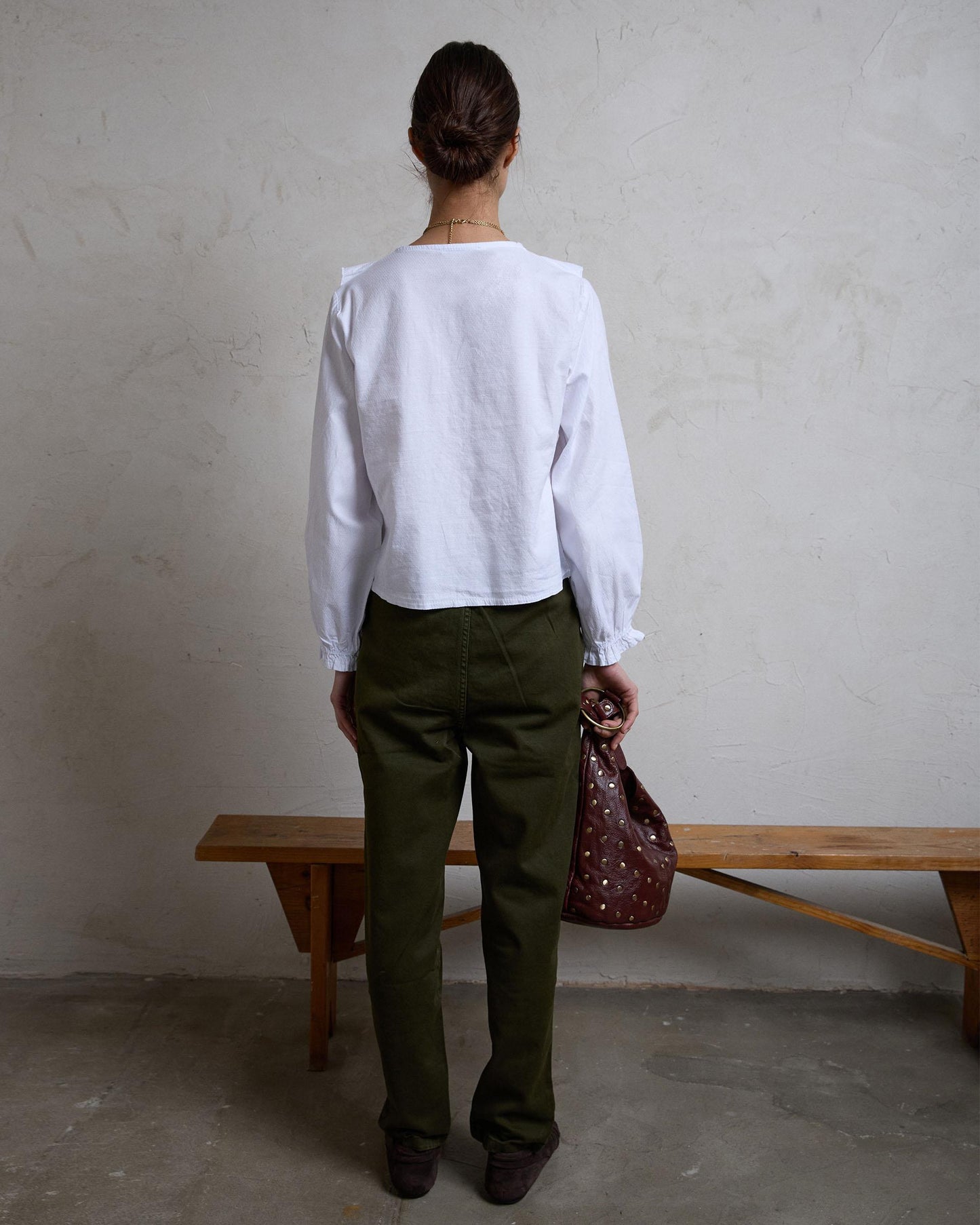 Dark Green Welt Pocket Jeans