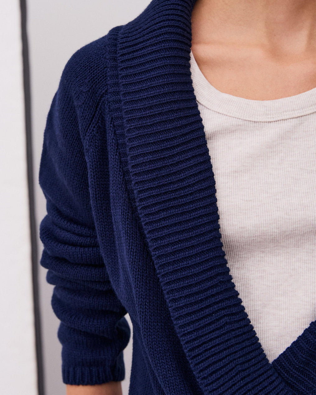 Pull Croisé Bleu Marine