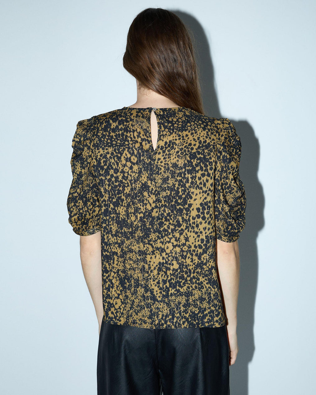 Mustard Stain Print Blouse