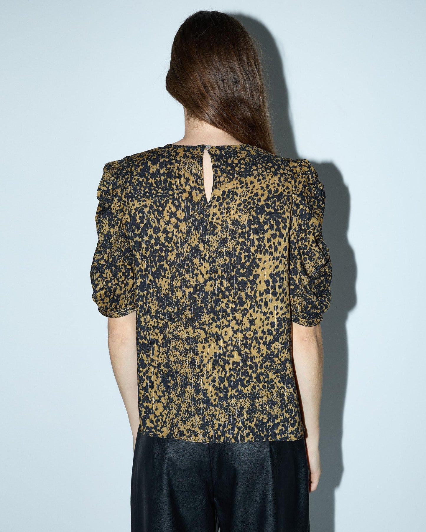 Mustard Stain Print Blouse